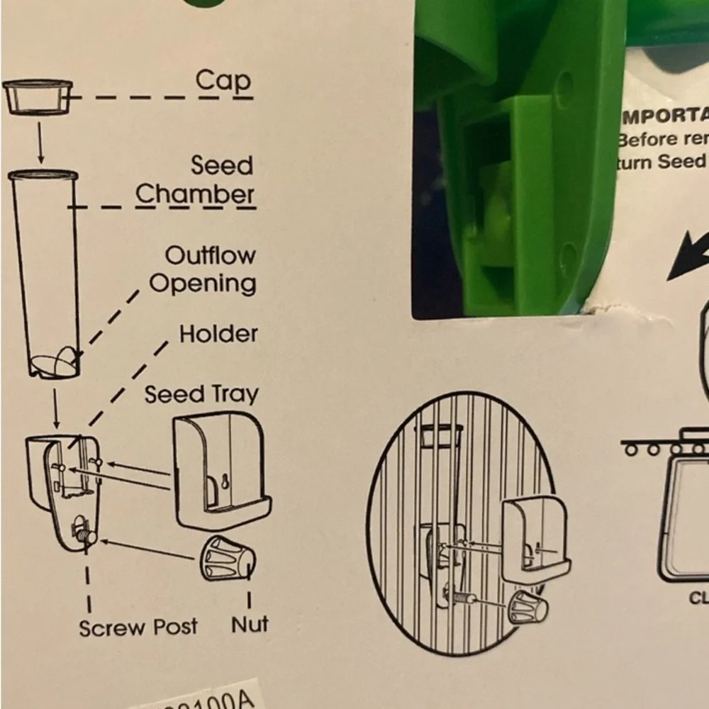 BN JW Vibrant Green Bird Feeder
